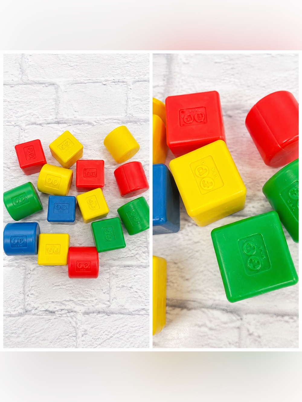 Vintage Fisher-Price Shape Sorter Replacement Blocks Lot of 14 USA